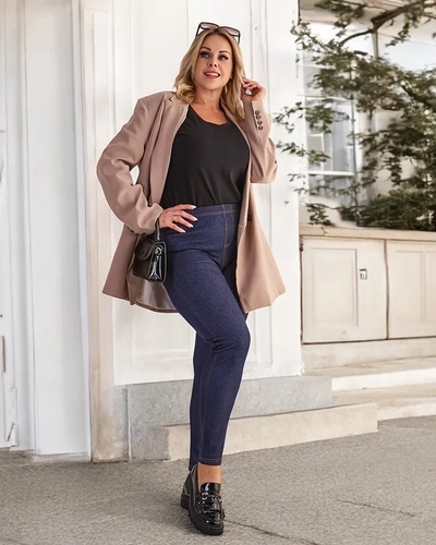 Royalfashion Pantaloni Treggings pentru femei PLUS SIZE Pantaloni