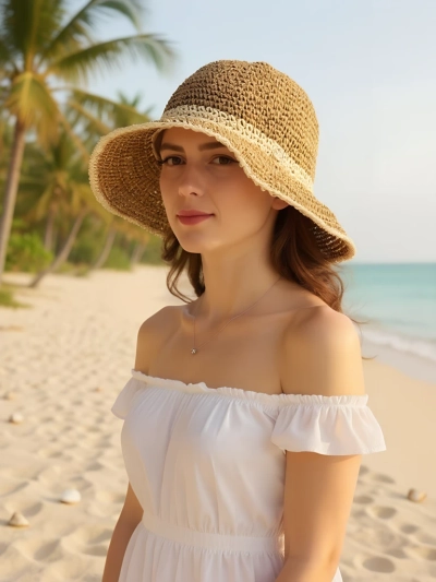 Royalfashion Pălărie de paie pentru femei Sun Bloom