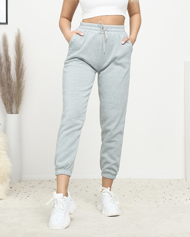 Pantaloni de trening izolat pentru femei gri- Îmbrăcăminte