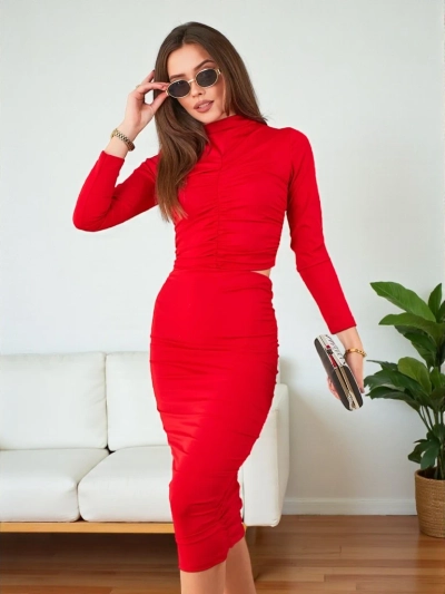 Fusta midi creion pentru femei Royalfashion