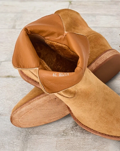 Cizme Royalfashion de stil cowboy pe toc acoperit Blueston