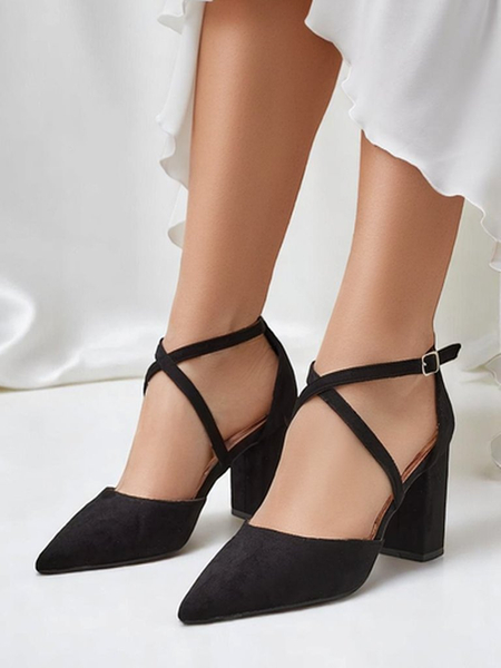 Royalfashion Pantofi de damă din eco-piele întoarsă cu barete Kanastru