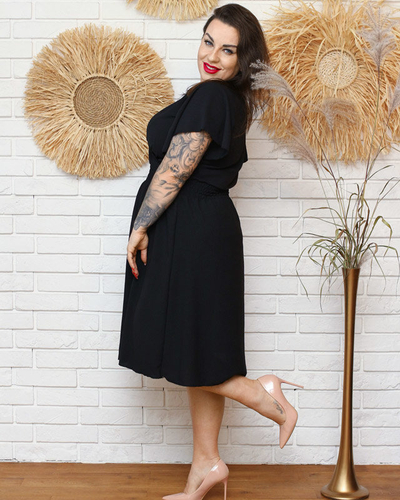 Rochie neagra dama PLUS SIZE - Imbracaminte