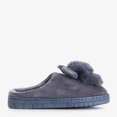 Papuci de culoare gri închis Mouse Amarli - Încălțăminte