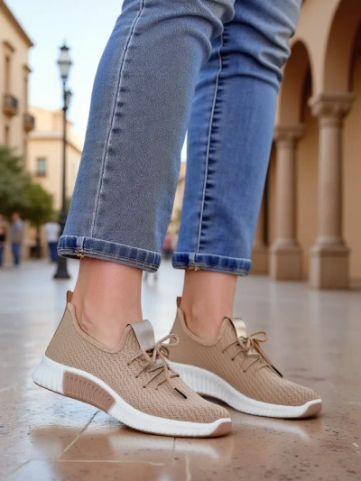 Royalfashion Pantofi sport din material pentru femei Vobbu