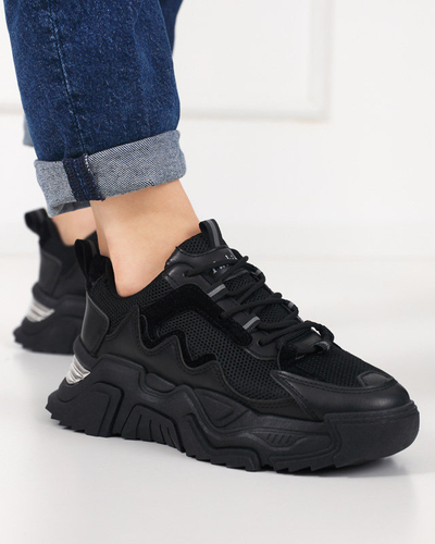 OUTLET Pantofi sport de dama negri pantofi sport cu plasa Dewinso - Incaltaminte