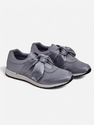 Sneakers Royalfashion pentru femei cu fundiță Socca