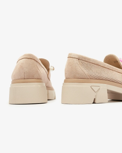 Mocasini de damă maro deschis de culoare maro deschis Peloga- Footwear