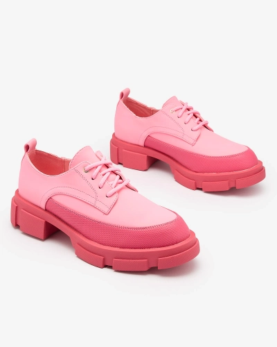 Royalfashion Pink Femei mată Half Boots pe talpă solidă Trendy Chunky