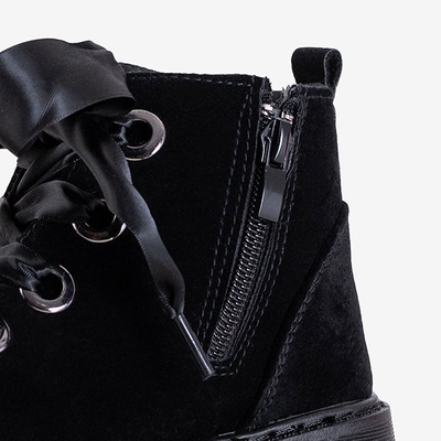 Cizme negre pentru copii de la Mevey - Pantofi