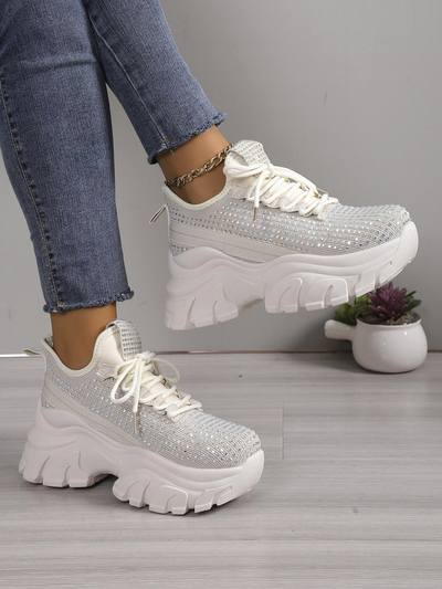 Royalfashion Adidași sportivi pentru femei cu strasuri Blysco
