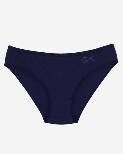 Slip dama, slip din bumbac bleumarin - Lenjerie intima