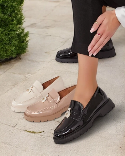 Royalfashion Mocasini lăcuiți de damă Bemies