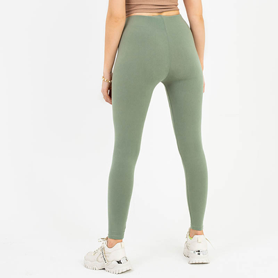 Colțuri moi de culoare uni pentru damă verde - Îmbrăcăminte