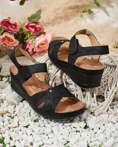 Royalfashion Sandale cu tocuri joase Obbiave pentru femei