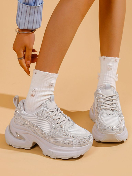 Sneakers sport pentru femei Royalfashion cu cristale Bloss