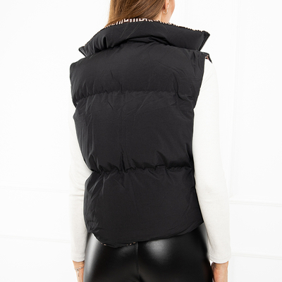 Vestă scurtă neagră de damă - Îmbrăcăminte