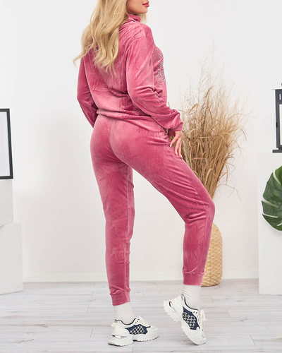Set trening dama roz cu paiete - Imbracaminte