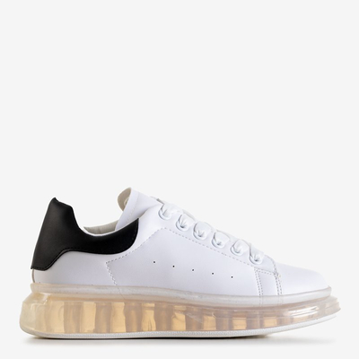 Încălțăminte sport albă cu inserție Garcia neagră - Încălțăminte