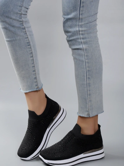 Pantofi sport pentru femei Royalfashion, slip-on cu rhinestones Ceromie