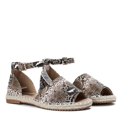 Espadryle a'la skóra węża z wycięciem Royal - Obuwie
