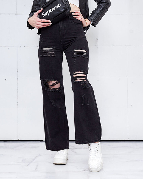 Royalfashion Blugi largi de damă cu frecare