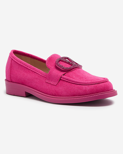 Mocasini de damă fucsia cu decor Fogras- Footwear