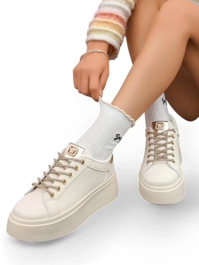 Royalfashion Pantofi sport pentru femei cu șnururi decorative Eone