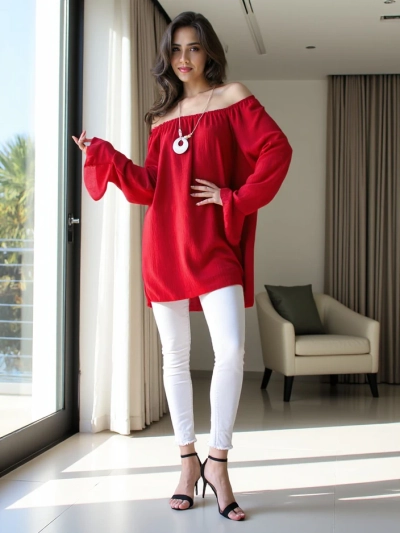 Bluză pentru femei Royalfashion în stil spaniol cu volanase