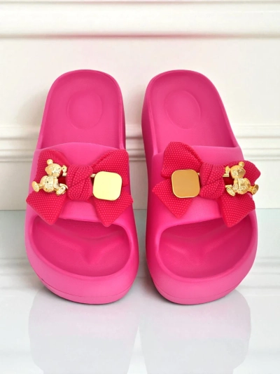 Royalfashion Șlapi de damă din cauciuc cu fundiță decorativă Alday