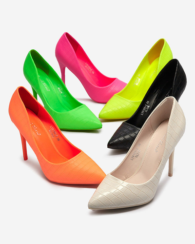 OUTLET Pantofi stiletto negri pentru femei cu ștanțare Asota - Încălțăminte