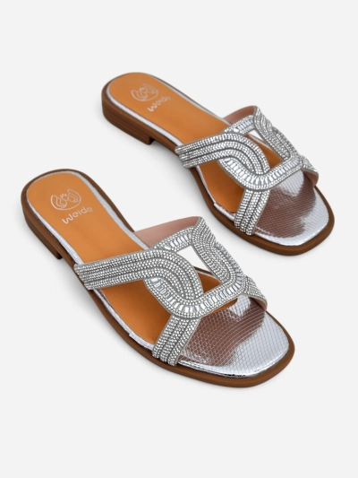 Silver Royalfashion Ariadne sandals - flat heel, ecological leather