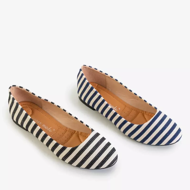 OUTLET Balerini dama bej și negru Neptun - Încălțăminte