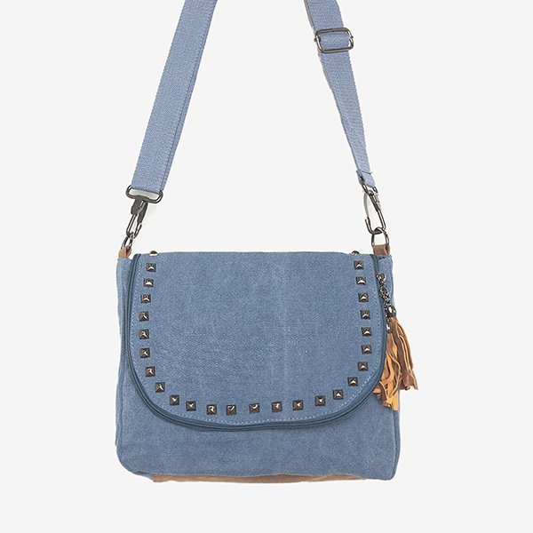 Niebieska torebka z ozdobami - Torebki