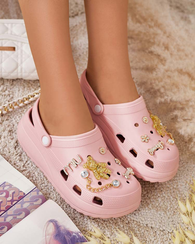 Royalfashion Șlapi de damă din cauciuc cu ornamente Fescas