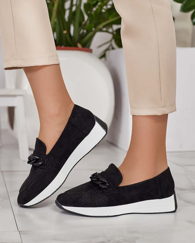 Royalfashion Mocasini de damă traforați cu lanț Isolla