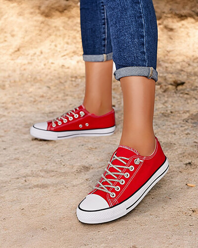 Royalfashion Adidași de damă cu șireturi decorative Timi