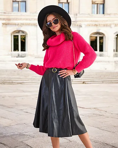 Fusta midi pentru femei Royalfashion