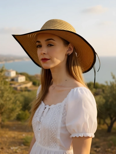 Royalfashion Pălărie de damă din paie Fiora