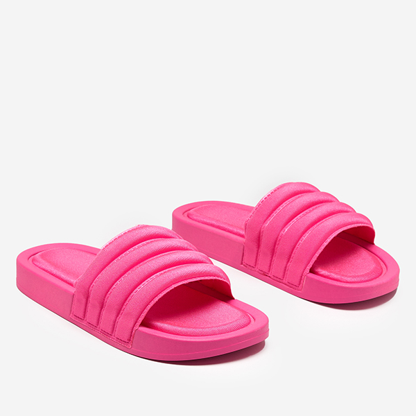 OUTLET Flip-flops dama cu dungi fucsia Lenira - Incaltaminte