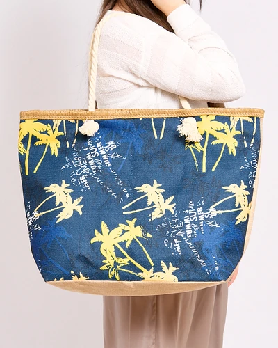 Royalfashion Geantă de țesătură mare cu imprimare