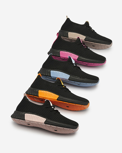Pantofi sport negri pentru femei cu inserții fucsia Keteti - Încălțăminte