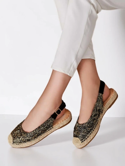 Royalfashion Espadrile de damă cu broderie decorativă