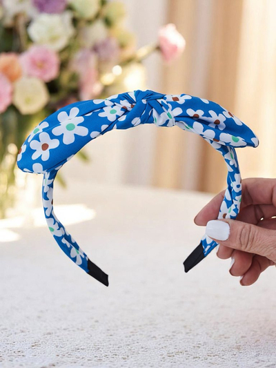 Royalfashion Bentiță de păr cu fundiță în model floral Florinka