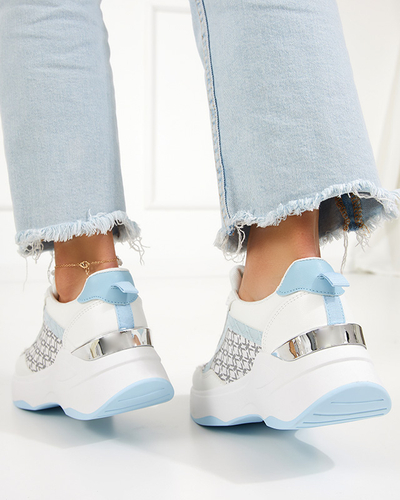 Pantofi sport dama albastru si alb Pantofi sport Weniso - Incaltaminte
