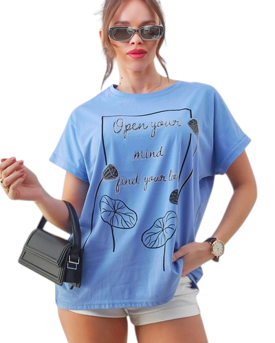 Tricou din bumbac pentru femei Royalfashion cu un imprimeu interesant
