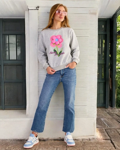 Royalfashion Women's Thin Print Sweatshirt