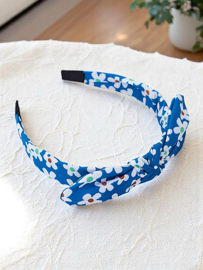 Royalfashion Bentiță de păr cu fundiță în model floral Florinka