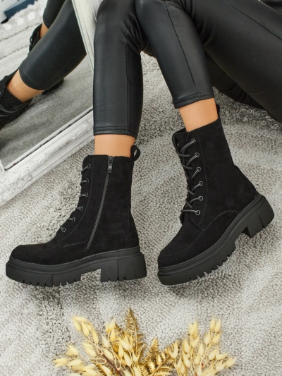 Botine workery dama din piele ecologică întoarsă Velisse