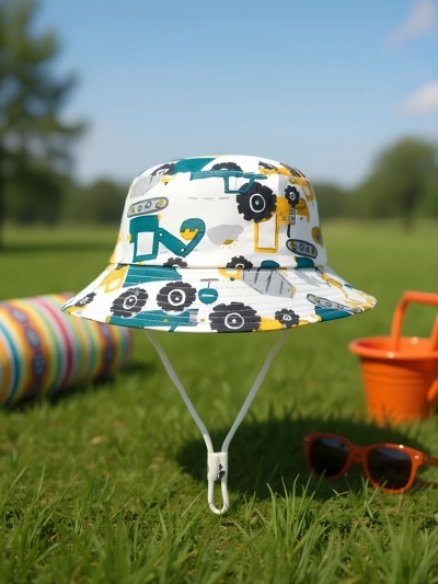 Royalfashion Pălărie tip bucket pentru copii Happy Patches